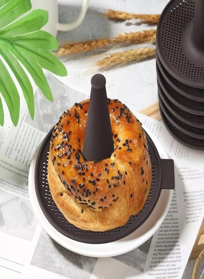 BAILEBEI Donut Mold for Baking,Donut Pans Set,6 Pieces Pastry Molds for Bagel and Doughnut Cake Pans (6pcs,Coffee) - Image 3